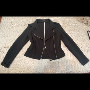 EXPRESS Black Knit Moto Jacket
